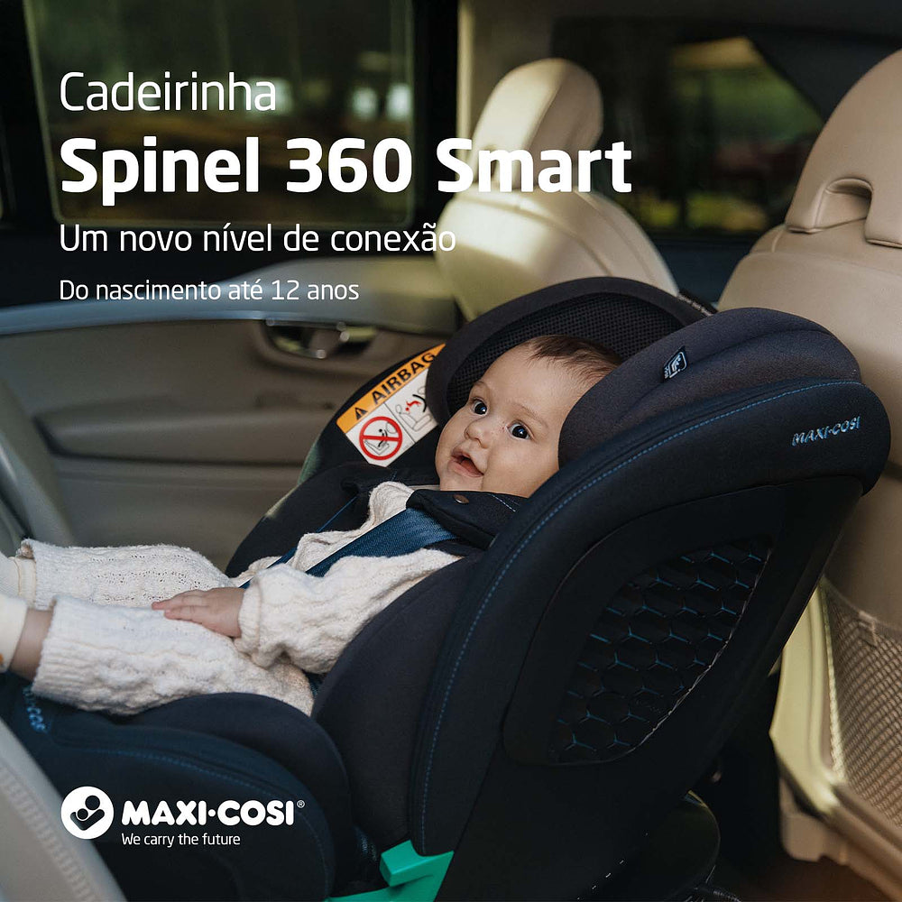Cadeirinha para Auto Spinel 360 Smart Authentic Black - Maxi-Cosi