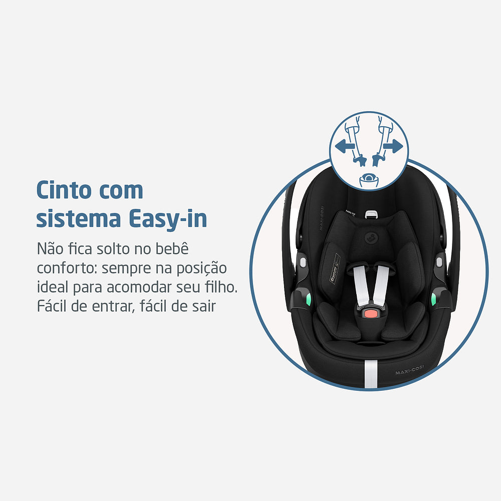 Bebê Conforto Pebble 360 Pro² com Base Family Fix Essential Black - Maxi-Cosi