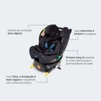 Cadeirinha para Auto Spinel 360 Smart Authentic Black - Maxi-Cosi