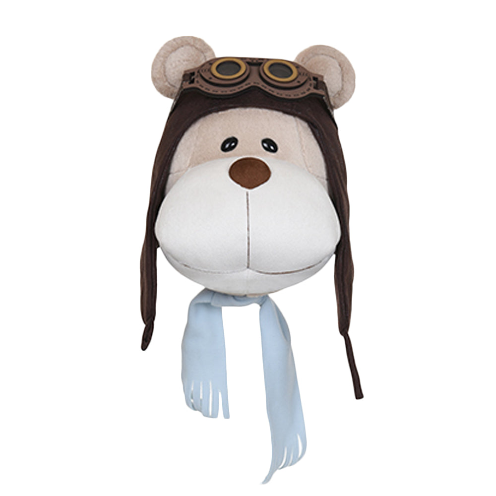 Cabeça de Urso Bochecha Aviador para Decoração de Parede - Silvia Polito