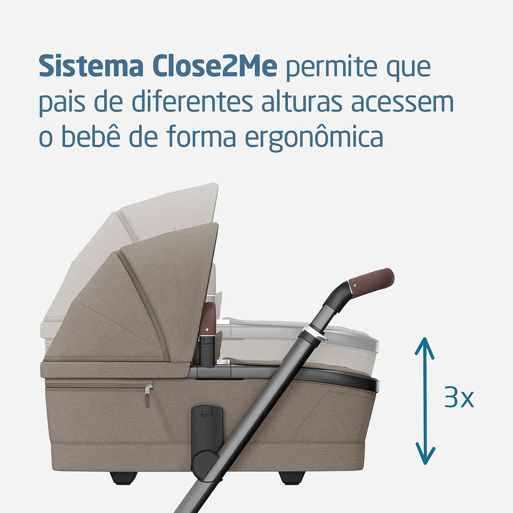 Carrinho de Bebê + Moisés Fame Max Twilic Truffle - Maxi-Cosi