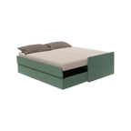 Cama Bicama Solteiro e Casal Versatile 3 em 1 - Kartoon - Verde Natureza