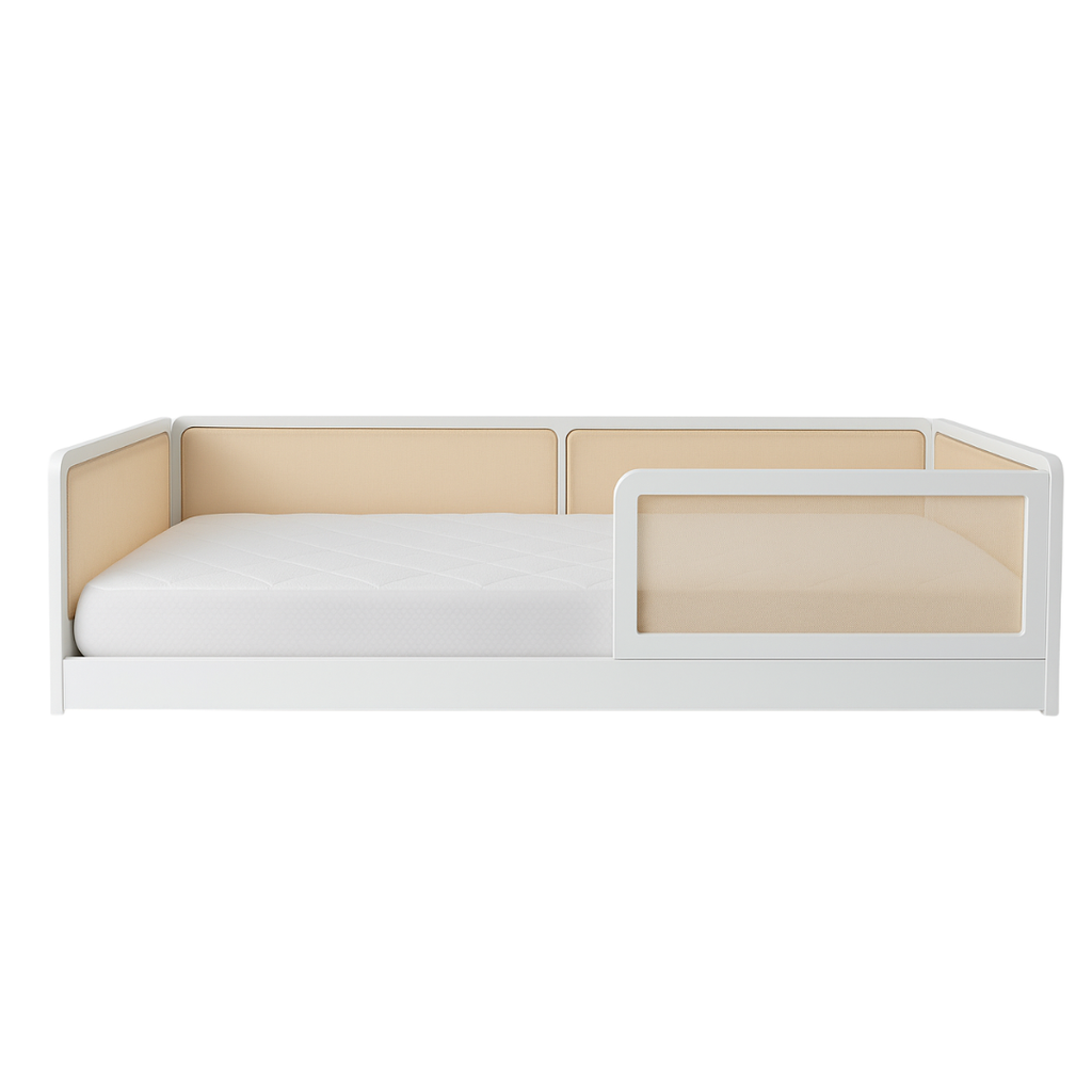 Cama Infantil de Solteiro Flow Branco - Kartoon