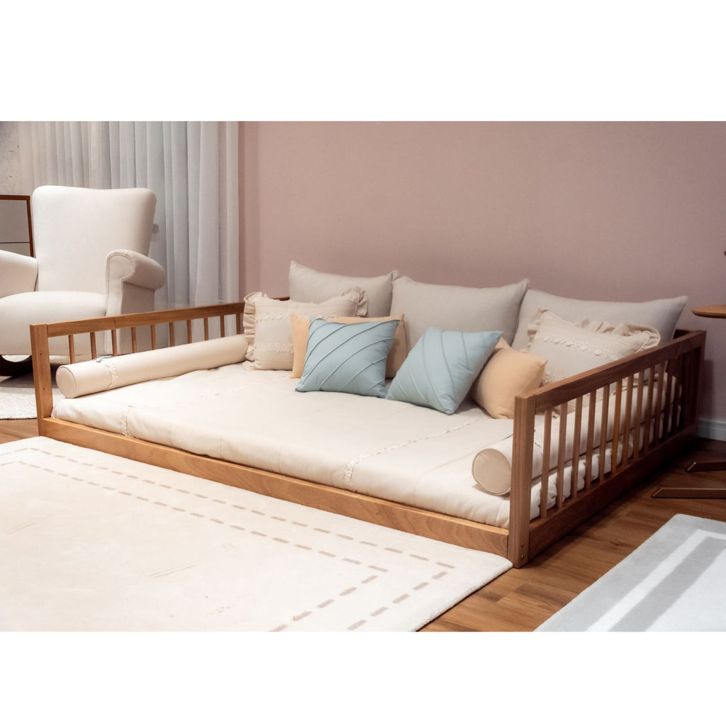 Cama Montessoriana Ninho Casal KIDS341 Madeira Jequitibá - Sleeper