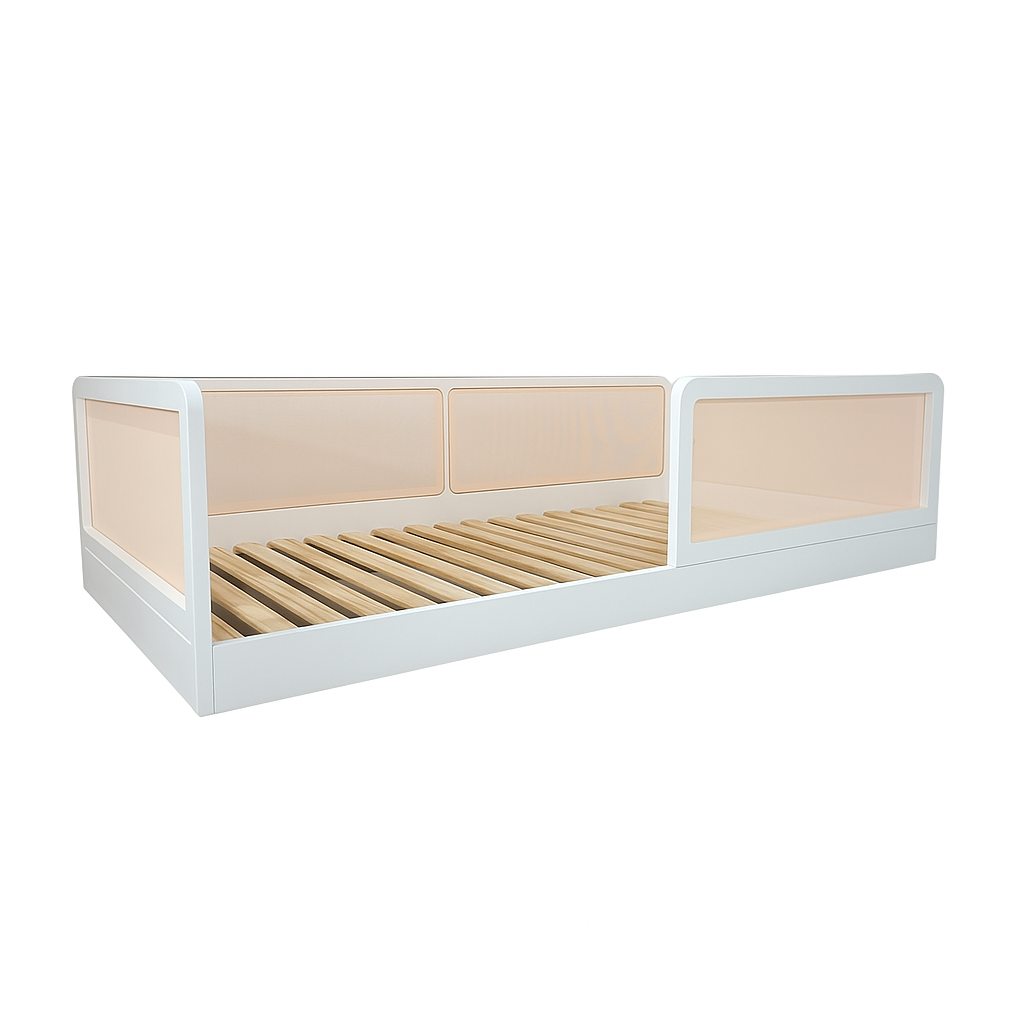 Cama Infantil de Solteiro Flow Branco - Kartoon
