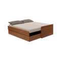 Cama Bicama Solteiro e Casal Versatile 3 em 1 em MDF - Kartoon - Freijó