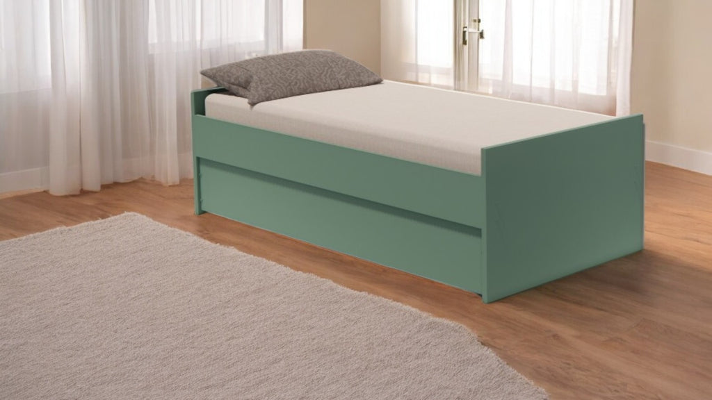 Cama Bicama Solteiro e Casal Versatile 3 em 1 - Kartoon - Verde Natureza