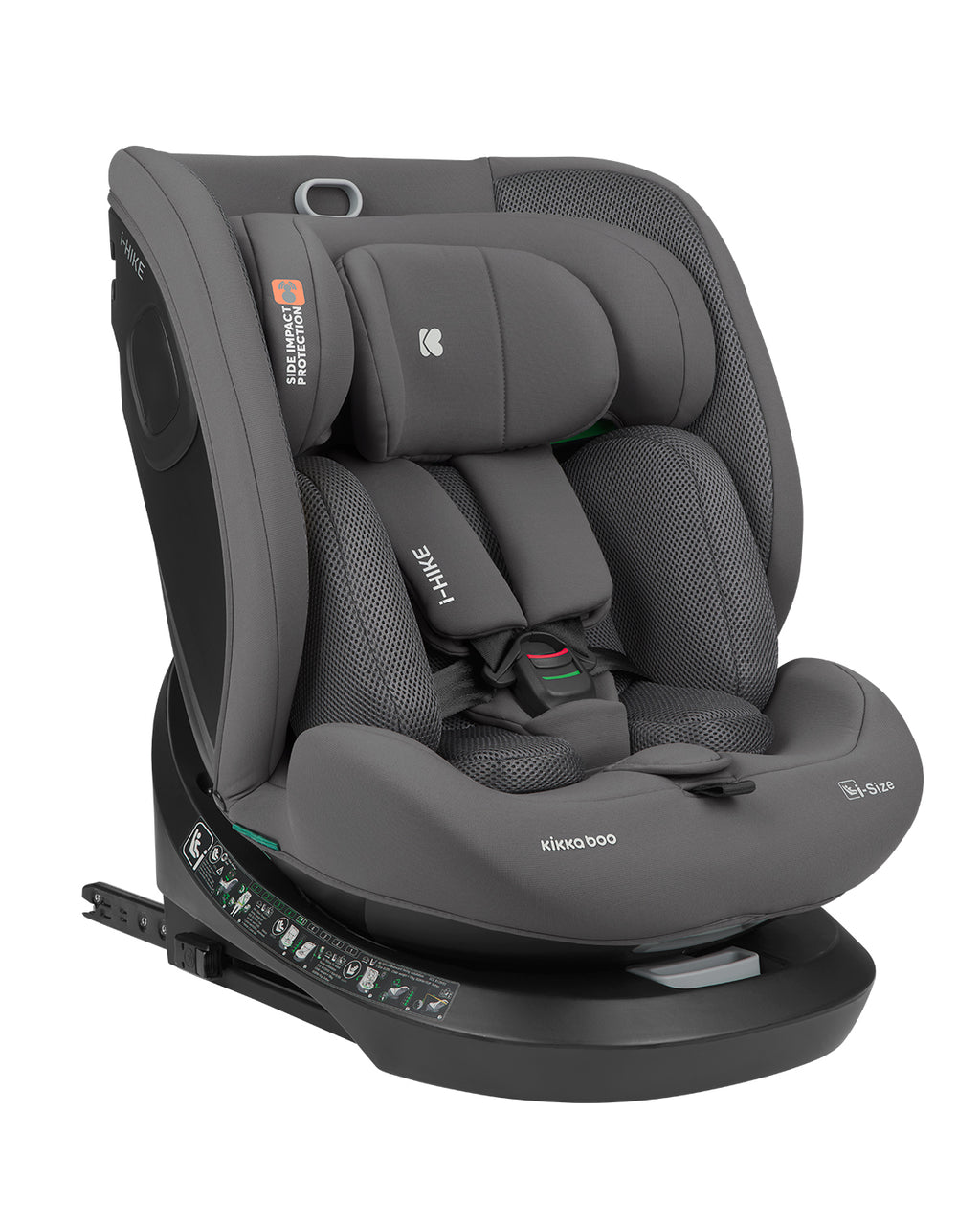 Cadeira de Carro Isofix I-Hike 360 (40 a 150cm) - Kikka Boo Dark Grey