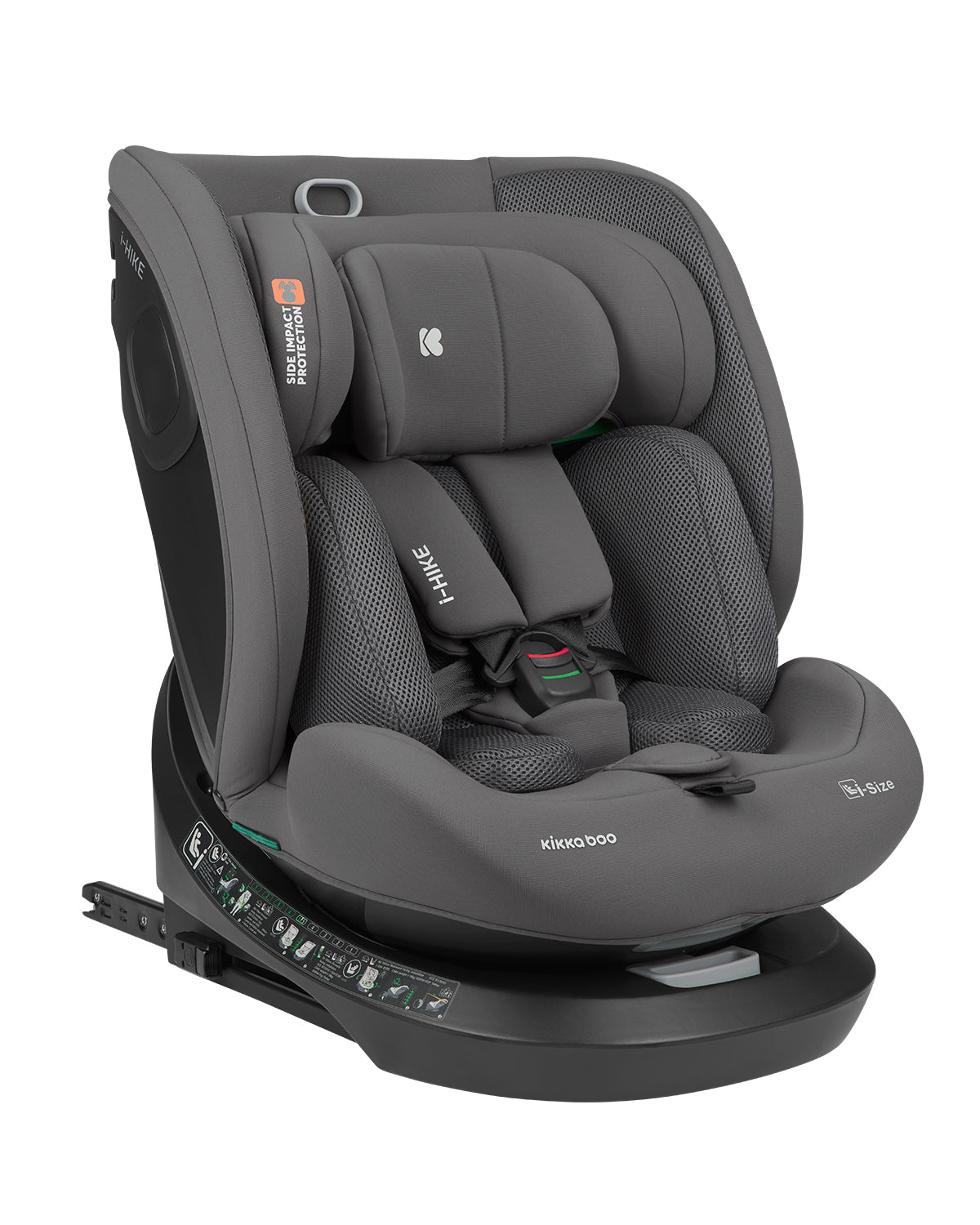 Cadeira de Carro Isofix I-Hike 360 (40 a 150cm) - Kikka Boo Dark Grey