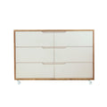 Cômoda Fases FAS-610 6 Gavetas Caixa em Jequitibá - Kartoon Cor:Frente de Gavetas Branco
