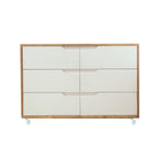 Cômoda Fases FAS-610 6 Gavetas Caixa em Jequitibá - Kartoon Cor:Frente de Gavetas Branco