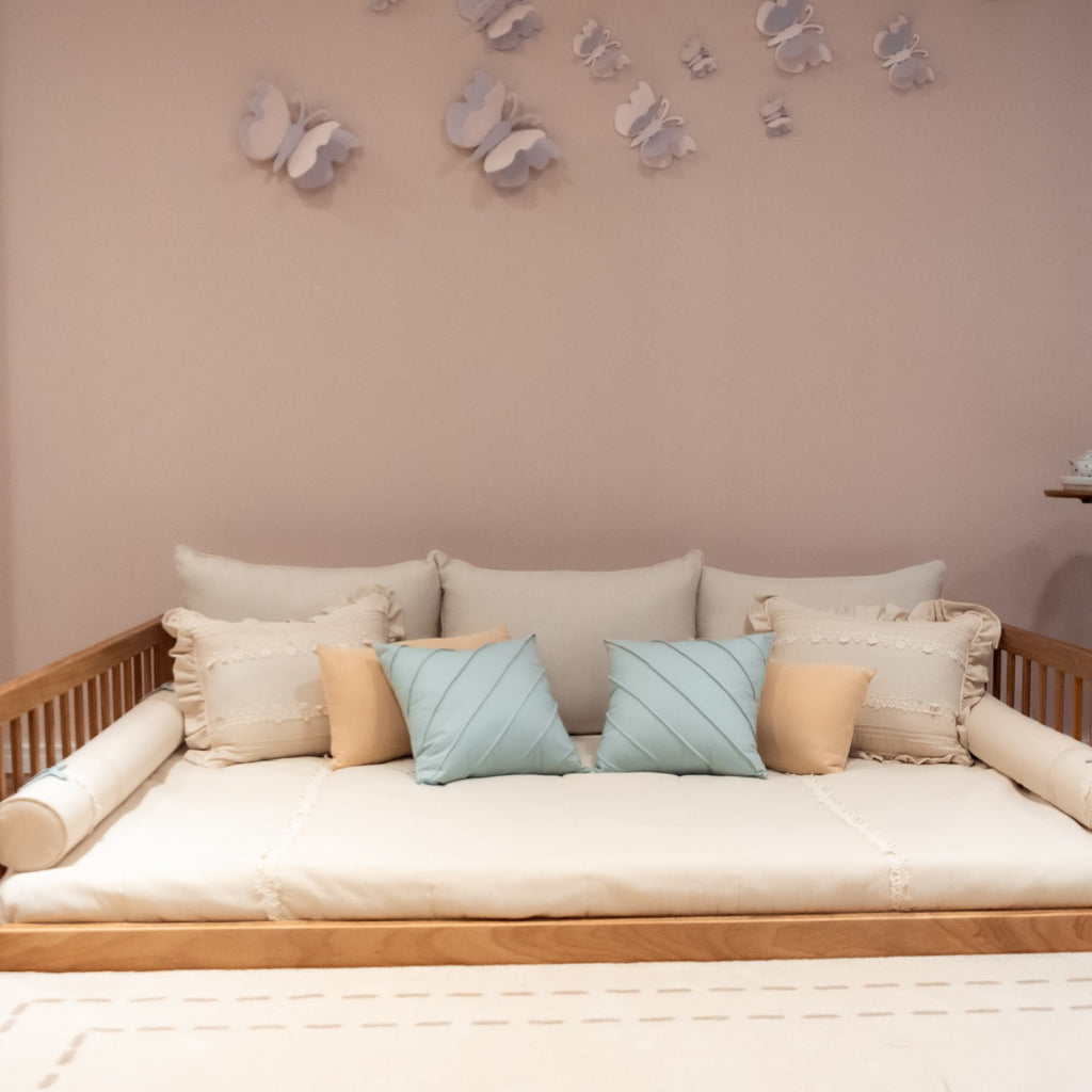 Kit Completo Almofadas Decorativas Neutro Cama Casal - Arte e Ternura