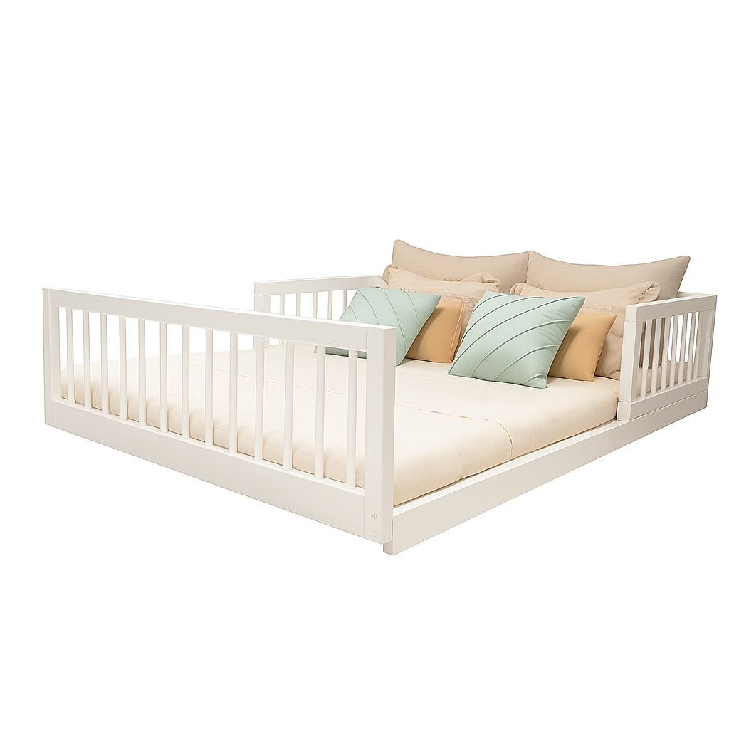 Cama Montessoriana Ninho Casal KIDS341 Branca - Sleeper