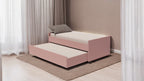 Cama Bicama Solteiro e Casal Versatile 3 em 1 - Kartoon - Rosa Ballet