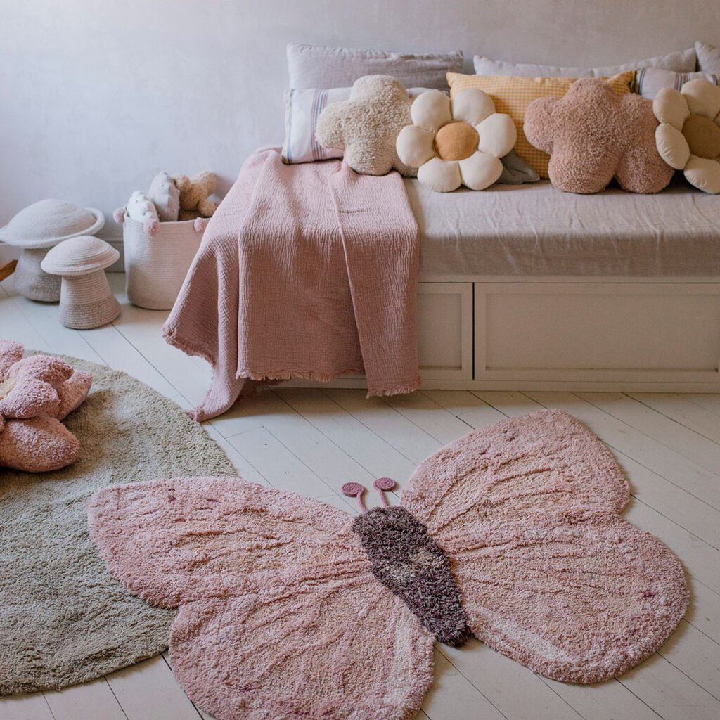 Tapete Lavável Baby Butterfly 90x120 cm - Lorena Canals