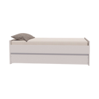 Cama Bicama Solteiro e Casal Versatile 3 em 1 - Kartoon - Branco