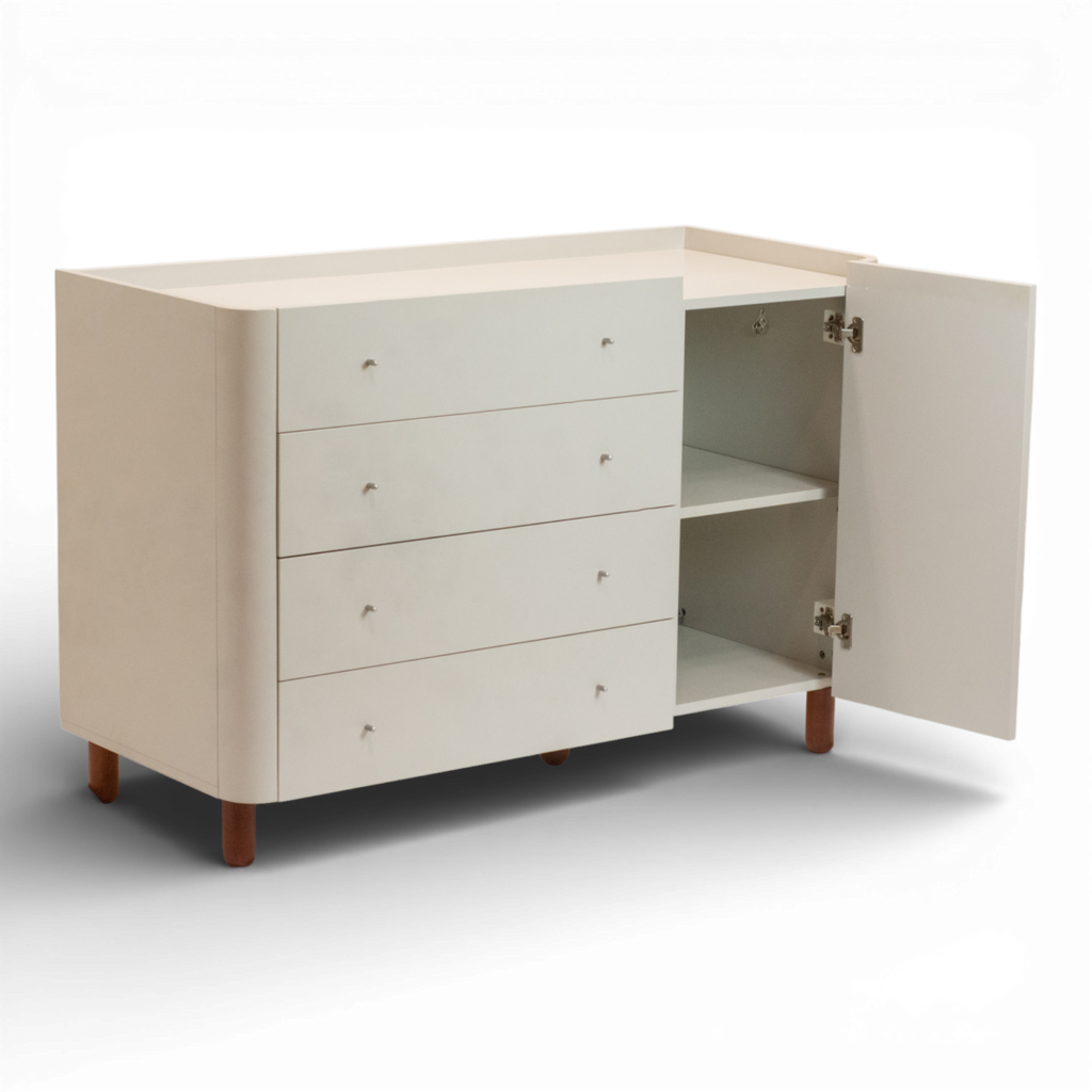 Cômoda Sleep COM704 com 4 Gavetas e 1 Porta - Sleeper Cor:Branco