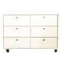 Cômoda Fazenda 6 Gavetas Caixa Branco FAZ-002 - Kartoon Cor:Frente de Gavetas Areia