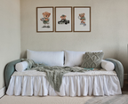 Cama Moon Infantil Estofada Cotelê Azul com Colchão - Stillen