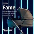 Carrinho de Bebê + Moisés Fame Max Twilic Graphite - Maxi-Cosi
