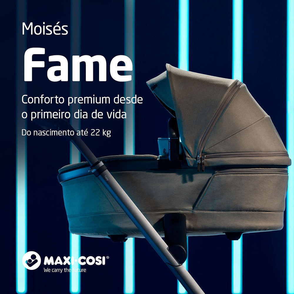 Carrinho de Bebê + Moisés Fame Max Twilic Graphite - Maxi-Cosi