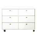 Cômoda Fazenda 6 Gavetas Caixa Branco FAZ-002 - Kartoon Cor:Frente de Gavetas Branco