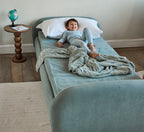Cama Moon Infantil Estofada Cotelê Azul com Colchão - Stillen