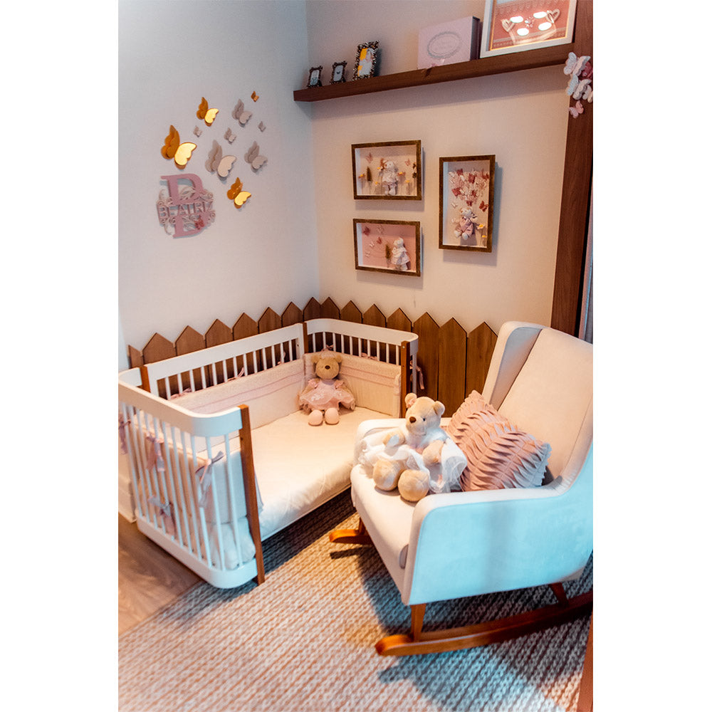 Kit 4 Borboletas para Decoração de Parede Tam G - cor:Branco