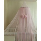 Tenda Decorativa Dossel para Berço em Microtule - Arte e Ternura - cor:Rosa