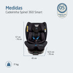 Cadeirinha para Auto Spinel 360 Smart Authentic Black - Maxi-Cosi