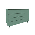 Cômoda Badá BAD-171 com 4 Gavetas e 1 Porta Pés Fixos - Kartoon Cor:Verde Natureza