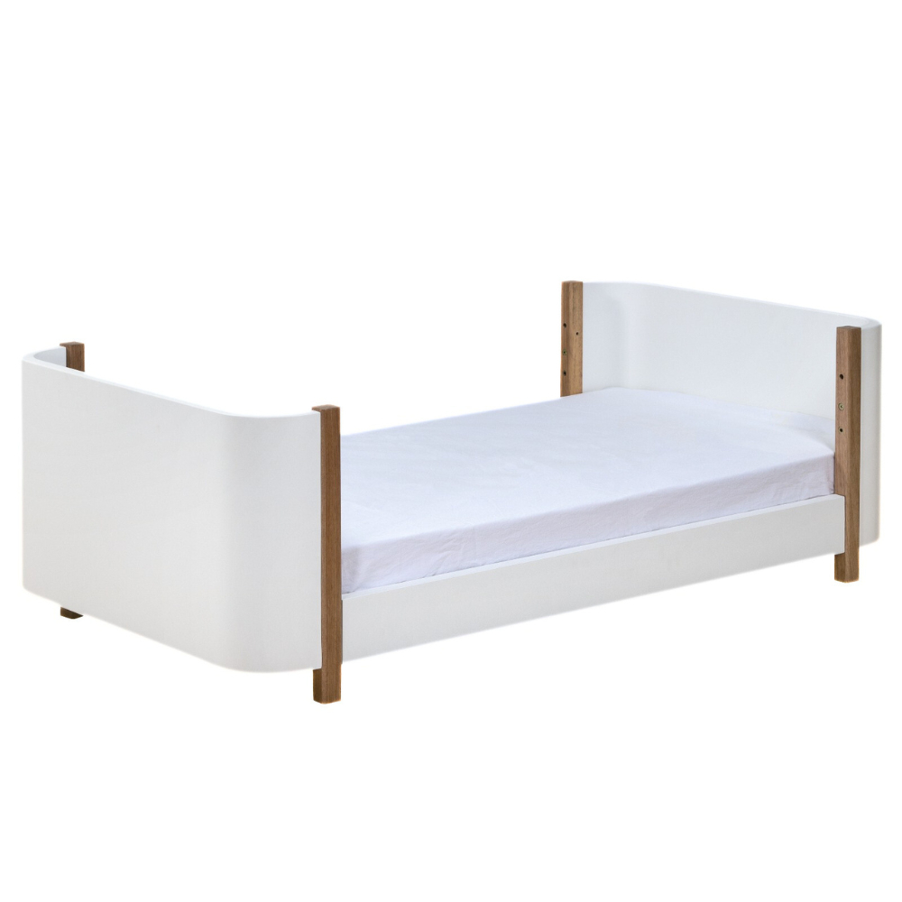 Berço Mini Cama Kim - Sleeper Cor:Preto com Madeira