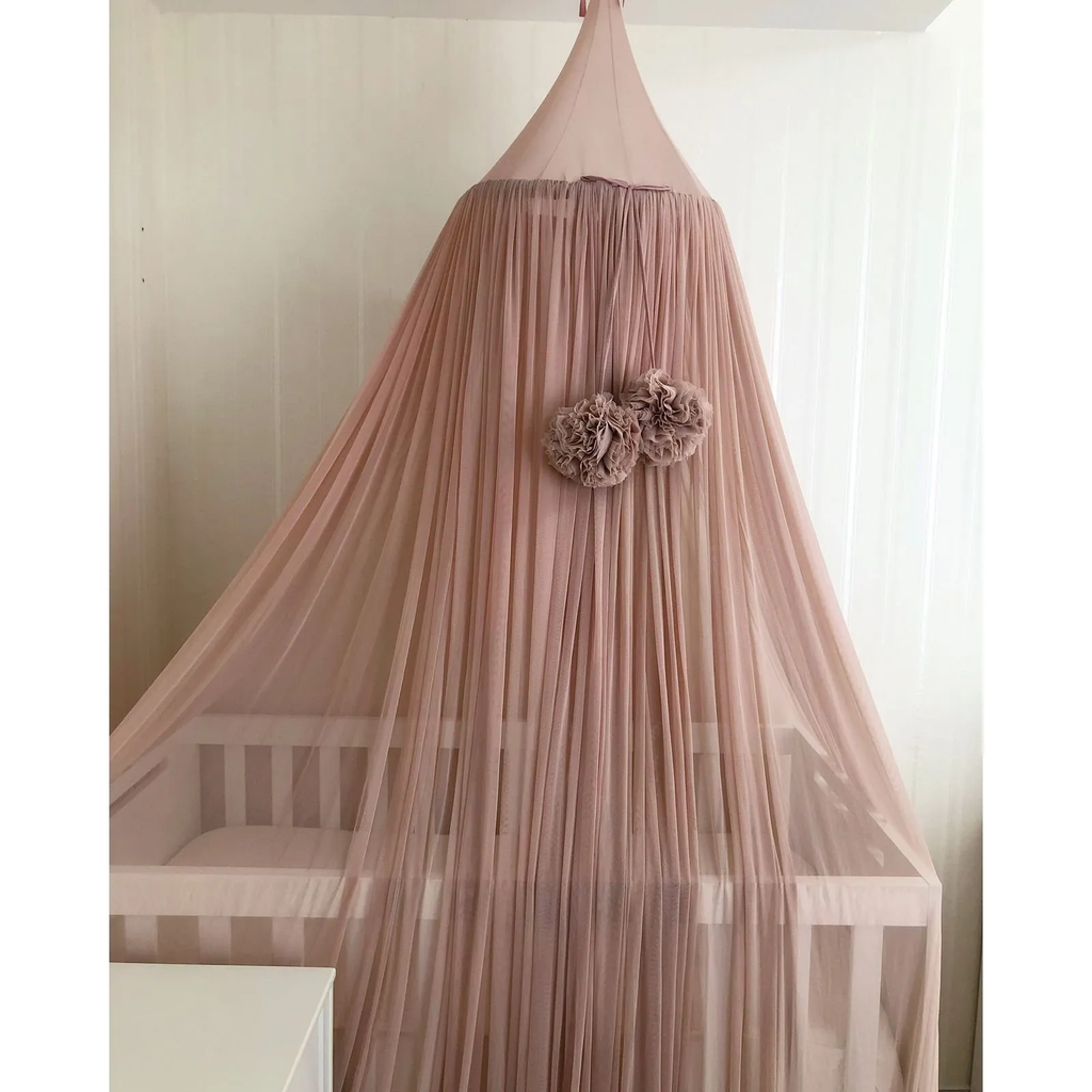 Tenda Decorativa Dossel para Berço em Microtule - Arte e Ternura - cor:Rose