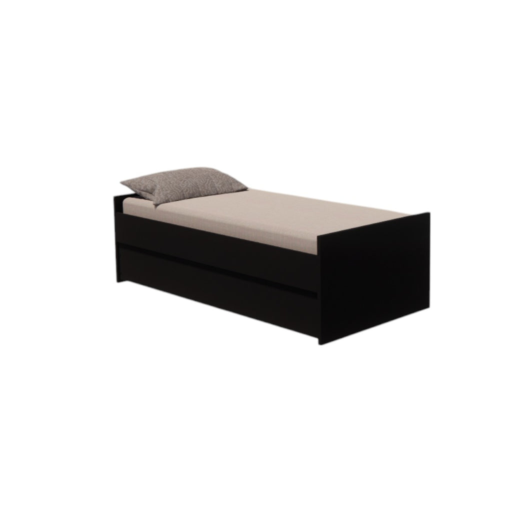 Cama Bicama Solteiro e Casal Versatile 3 em 1 em MDF - Kartoon - Preto