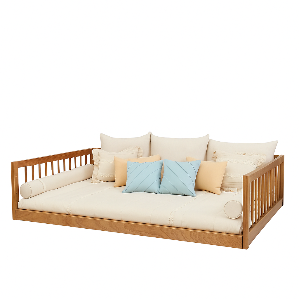 Cama Montessoriana Ninho Casal KIDS341 Madeira Jequitibá - Sleeper
