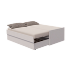 Cama Bicama Solteiro e Casal Versatile 3 em 1 - Kartoon - Branco
