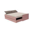 Cama Bicama Solteiro e Casal Versatile 3 em 1 - Kartoon - Rosa Ballet