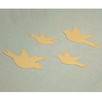 Kit Enfeite 4 Pássaros para Decoração de Parede - Cor:Amarelo