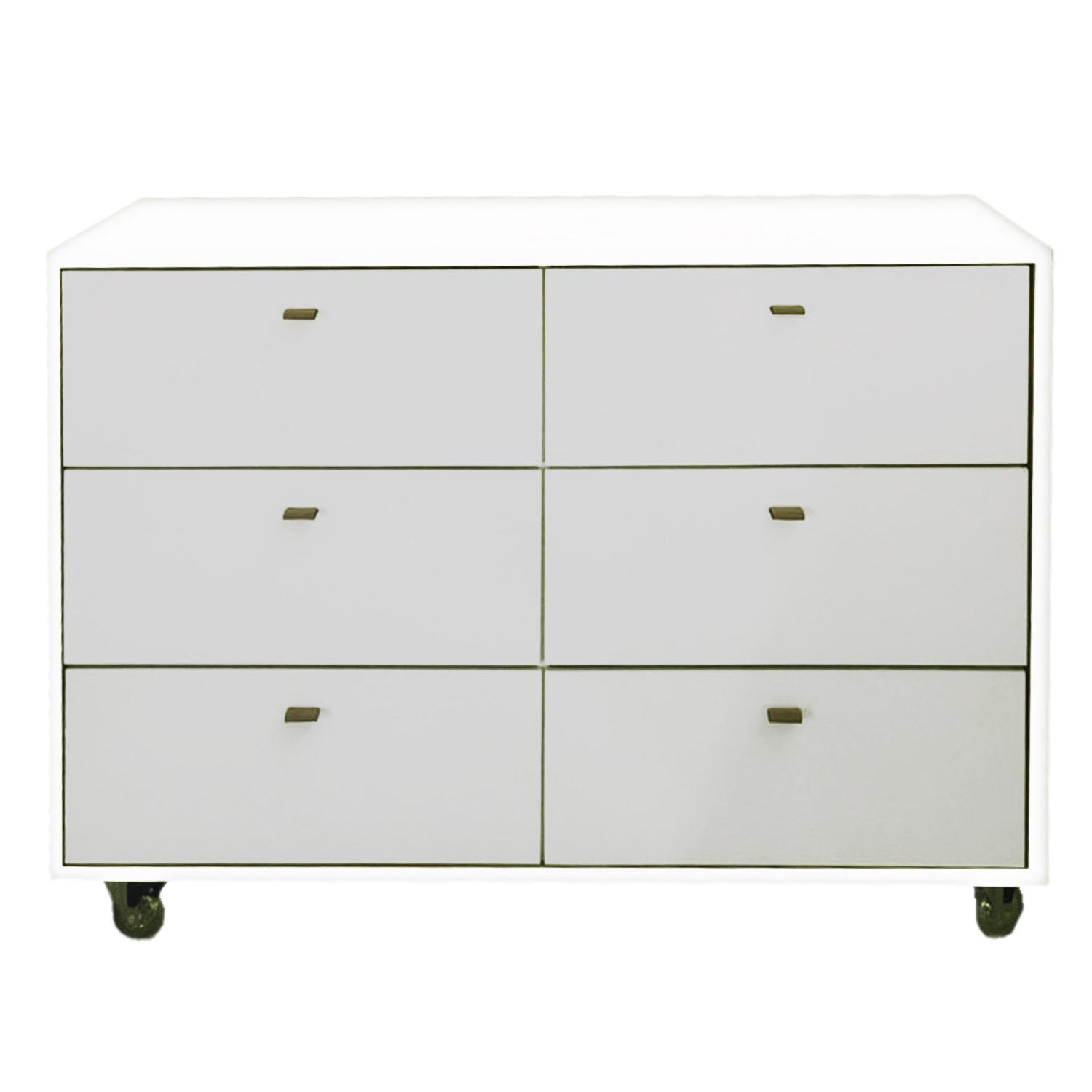 Cômoda Fazenda 6 Gavetas Caixa Branco FAZ-002 - Kartoon - Cor:Frente de Gavetas Cinza Harbor