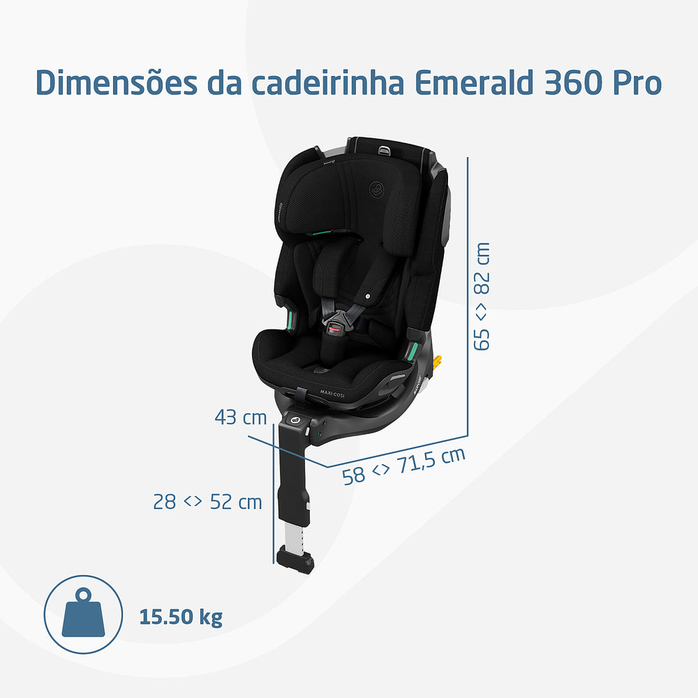 Cadeirinha Emerald 360 Pro Max Authentic Black - Maxi-Cosi