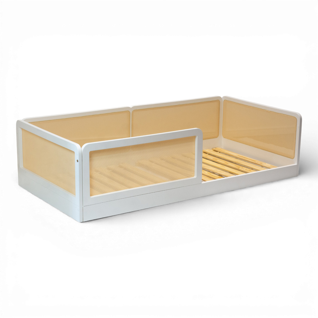 Cama Infantil de Solteiro Flow Branco - Kartoon