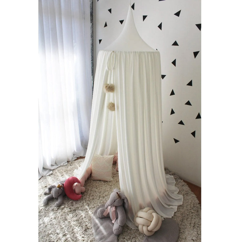 Cabana de Teto em Malha com Pompom