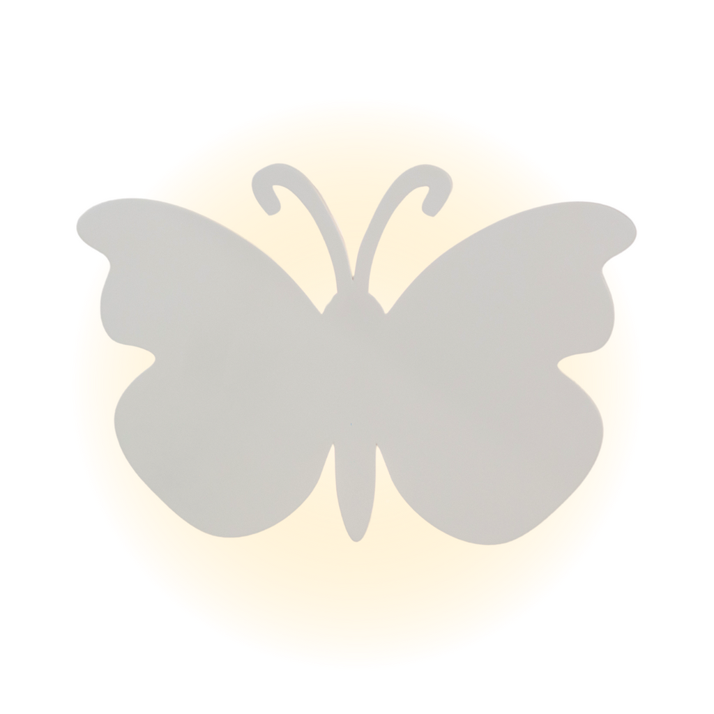 Quadro Decorativo para Parede Borboleta com Led - cor:Branco