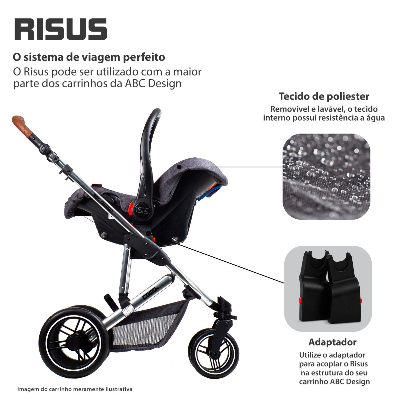 Bebê Conforto Risus Asphalt - ABC Design