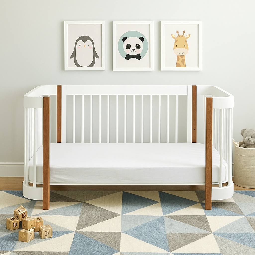Berço Lola Branco com Madeira LOLA701 BF - Sleeper