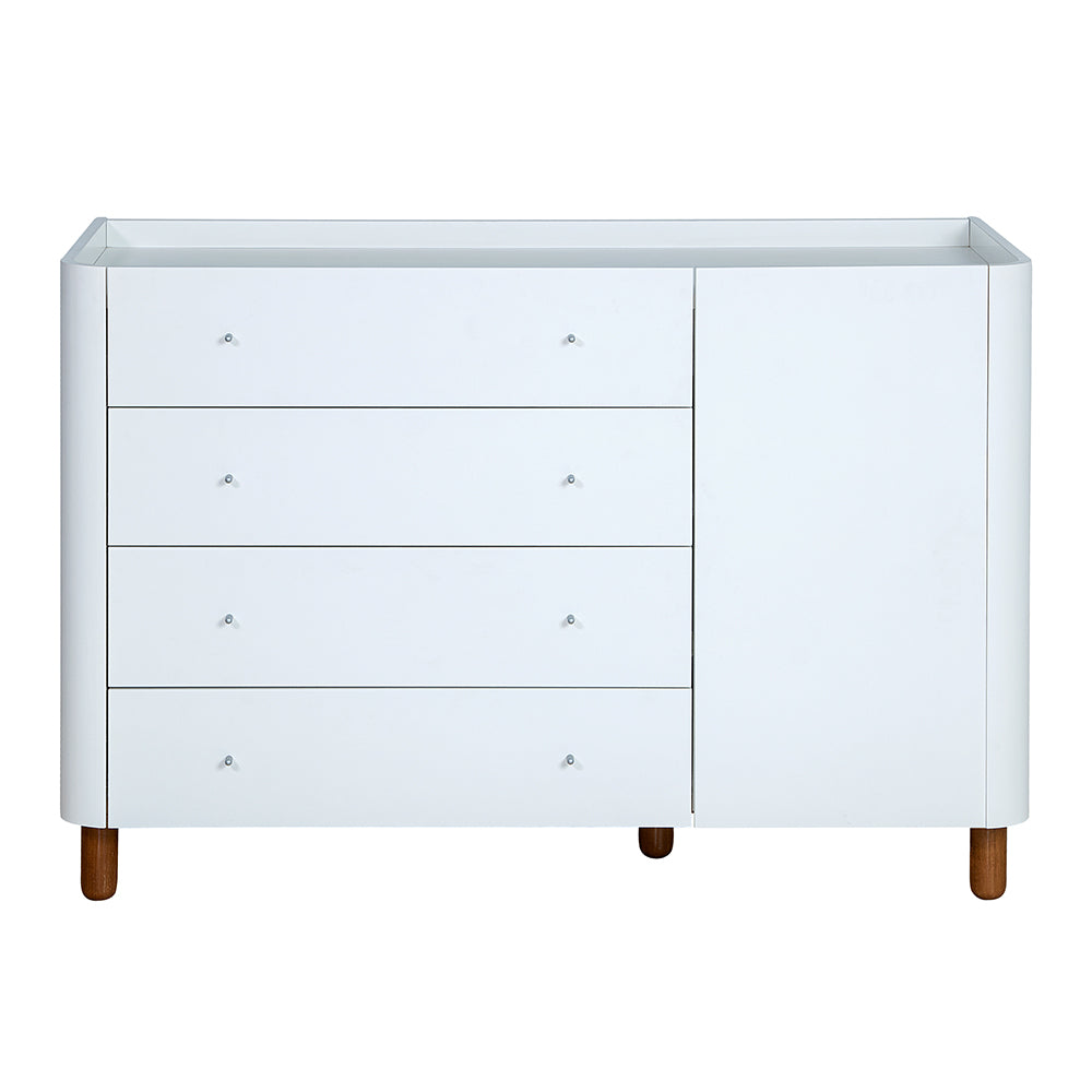 Cômoda Sleep COM704 com 4 Gavetas e 1 Porta - Sleeper Cor:Branco