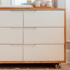 Cômoda Fases FAS-610 6 Gavetas Caixa em Jequitibá - Kartoon Cor:Frente de Gavetas Branco