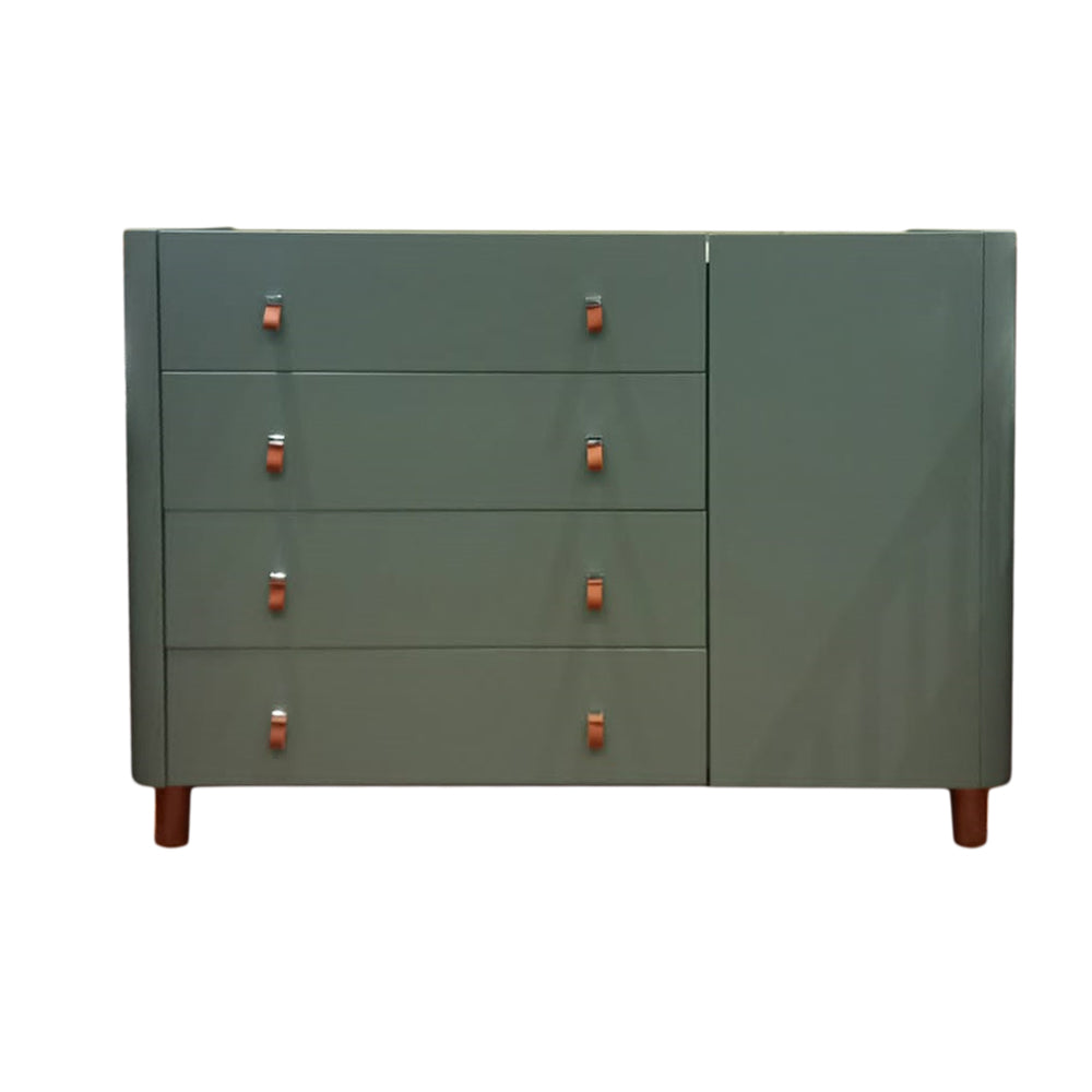 Cômoda Sleep COM704 4 Gavetas e 1 Porta Puxadores Tira Ecológica - Sleeper - Cor:Verde