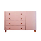 Cômoda Sleep COM704 4 Gavetas e 1 Porta Puxadores Tira Ecológica - Sleeper - Cor:Rosa