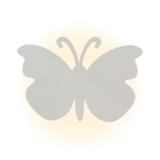 Quadro Decorativo para Parede Borboleta com Led - cor:Branco